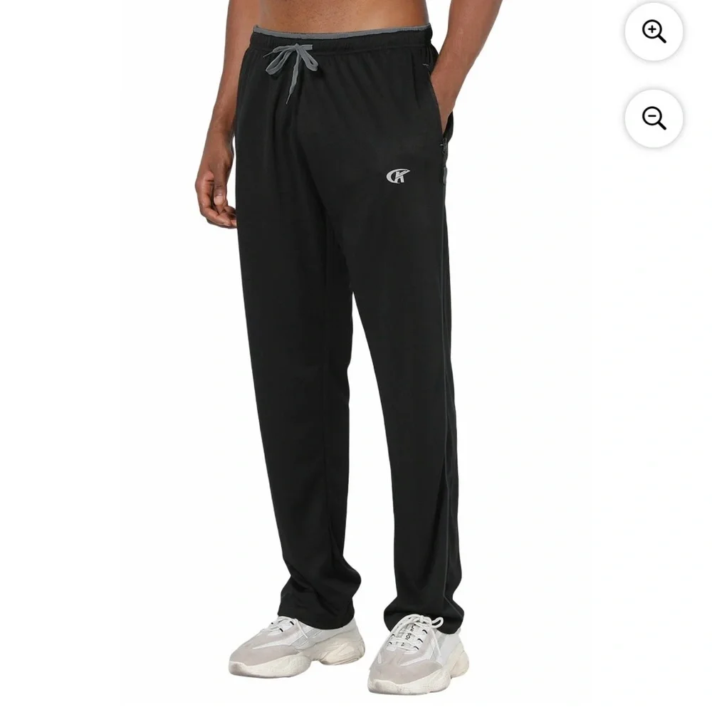 Men's Black Joggers size large zipper pockets